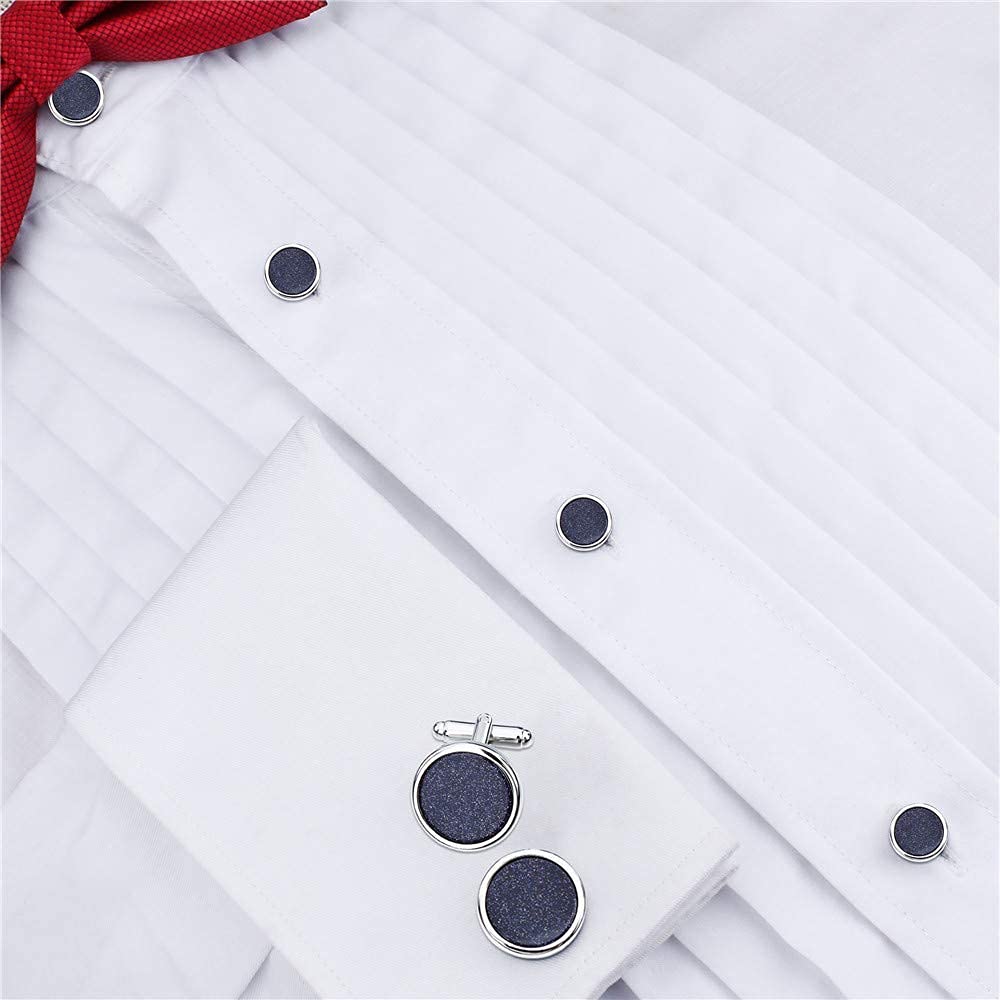 Fashion Mother-of-Pearl Tuxedo Shirt Button and Cufflink Set