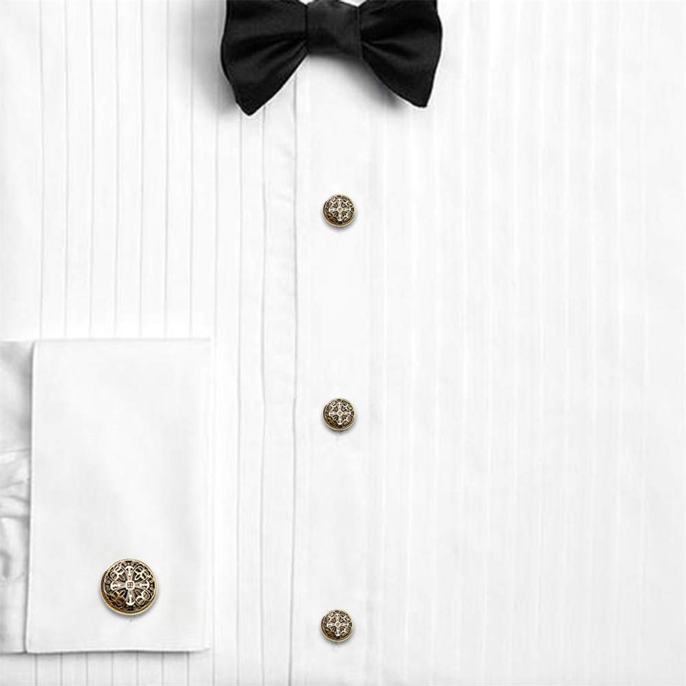 Gold Cufflinks and Tuxedo Studs for Men