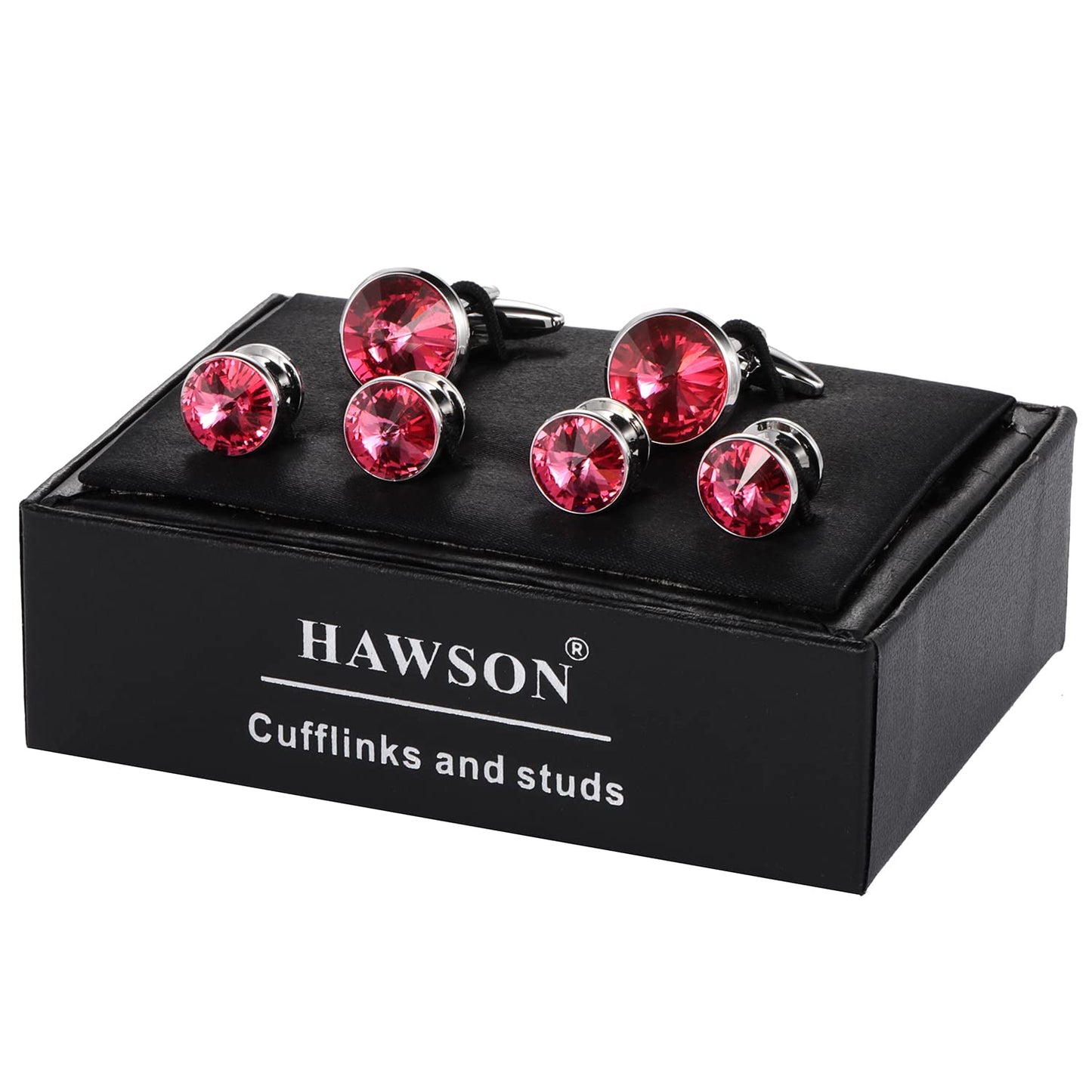 Cufflinks for Men with 4/6 pcs Shirt Studs Set, Gift Box Packed