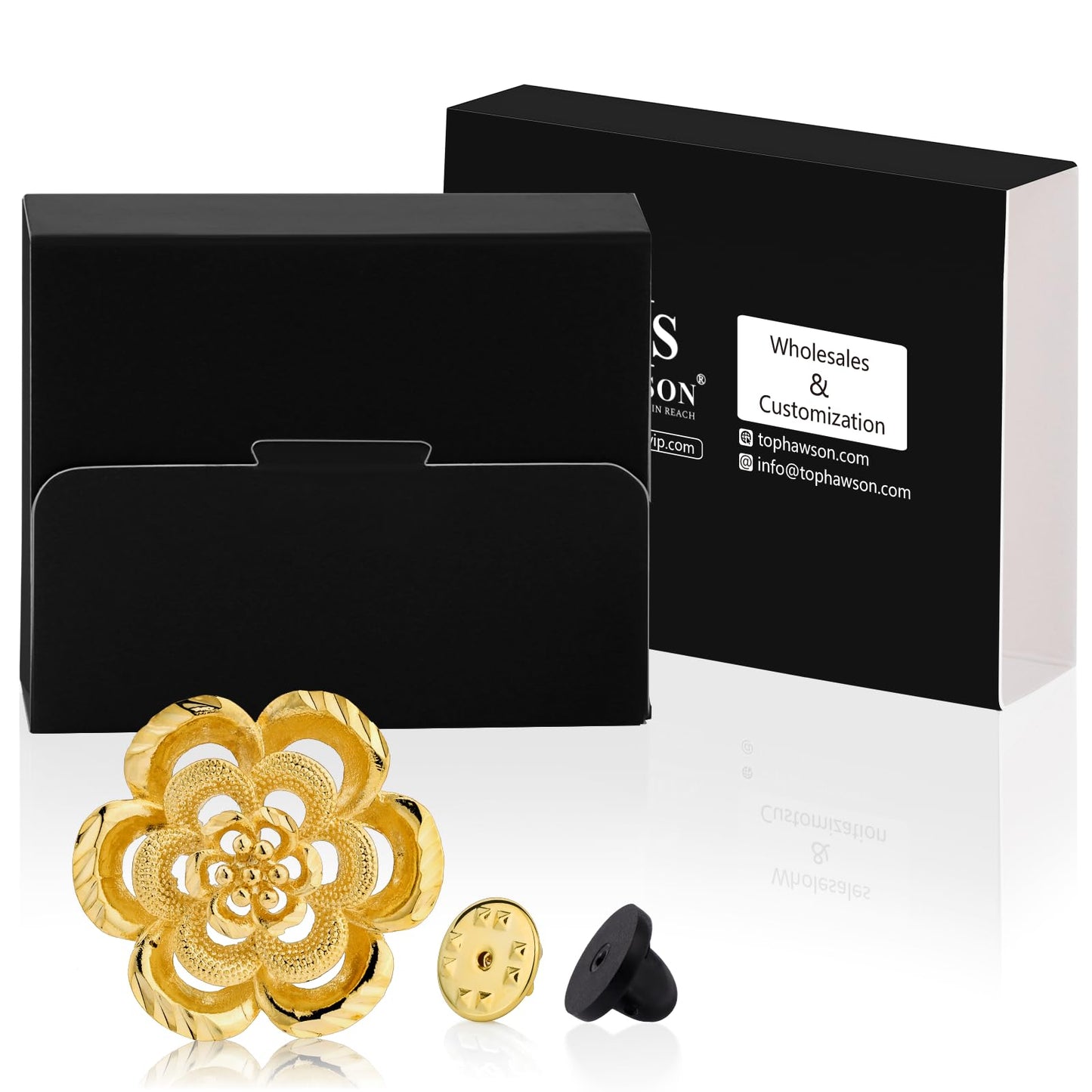 18K Gold Tone lapel Pins Brooch for Men Suit