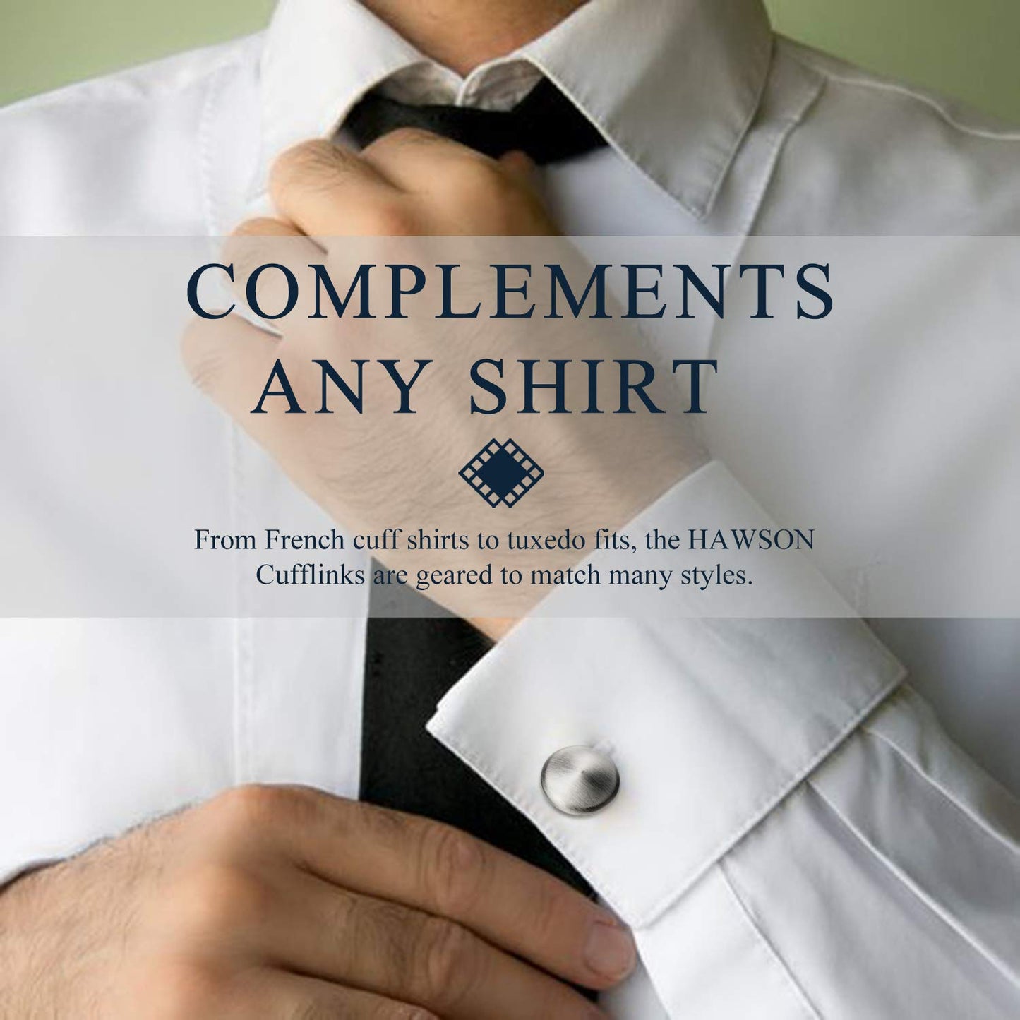 Men’s Cufflinks and Tuxedo Studs Set with Gift Box