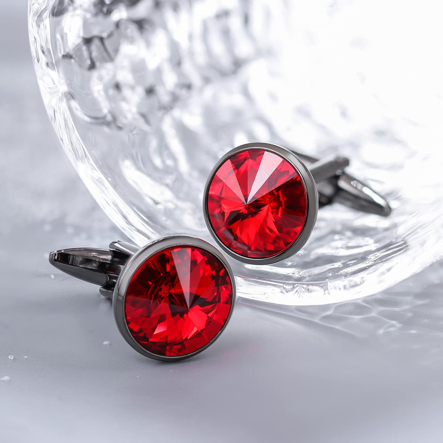 Cufflinks for Men with 4/6 pcs Shirt Studs Set, Gift Box Packed