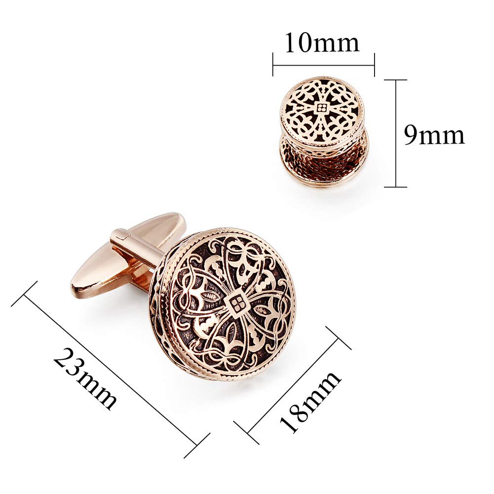 Gold Cufflinks and Tuxedo Studs for Men