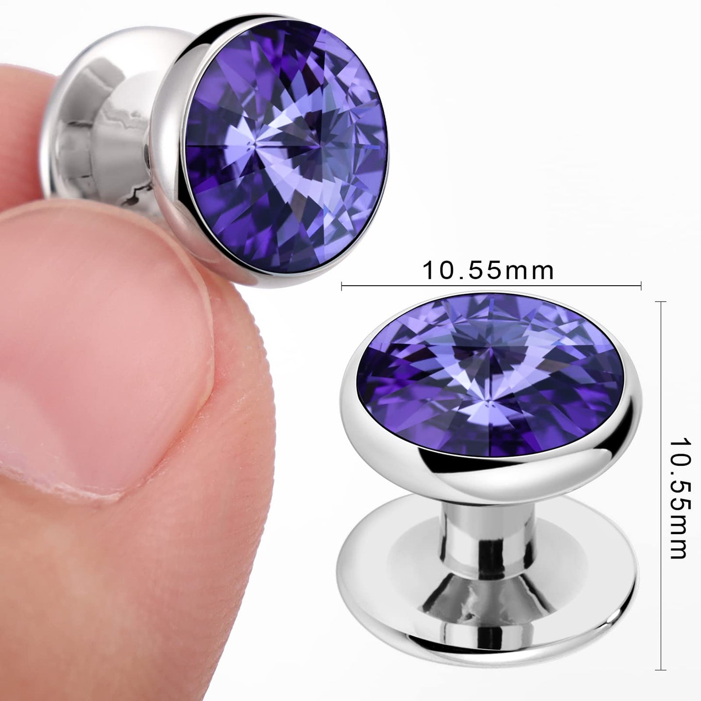 Crystal Shirt Studs for Men's Tuxedo Shirt