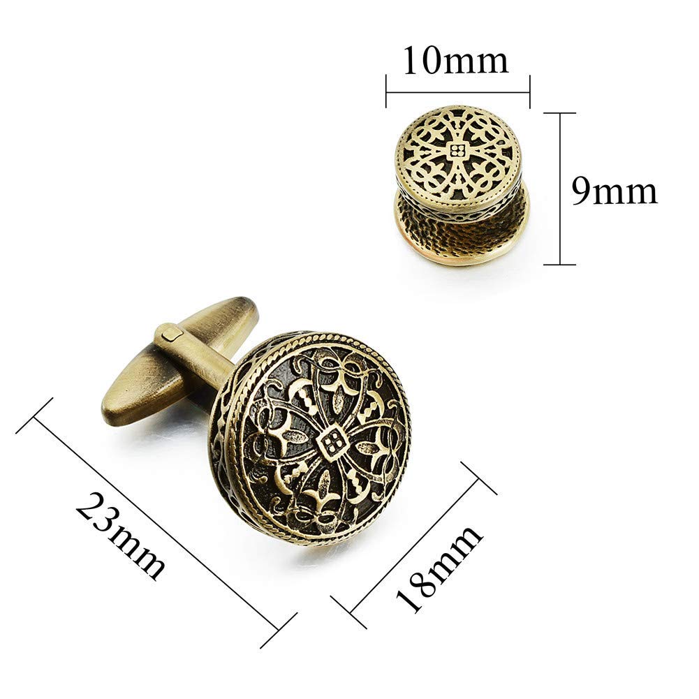 Gold Cufflinks and Tuxedo Studs for Men