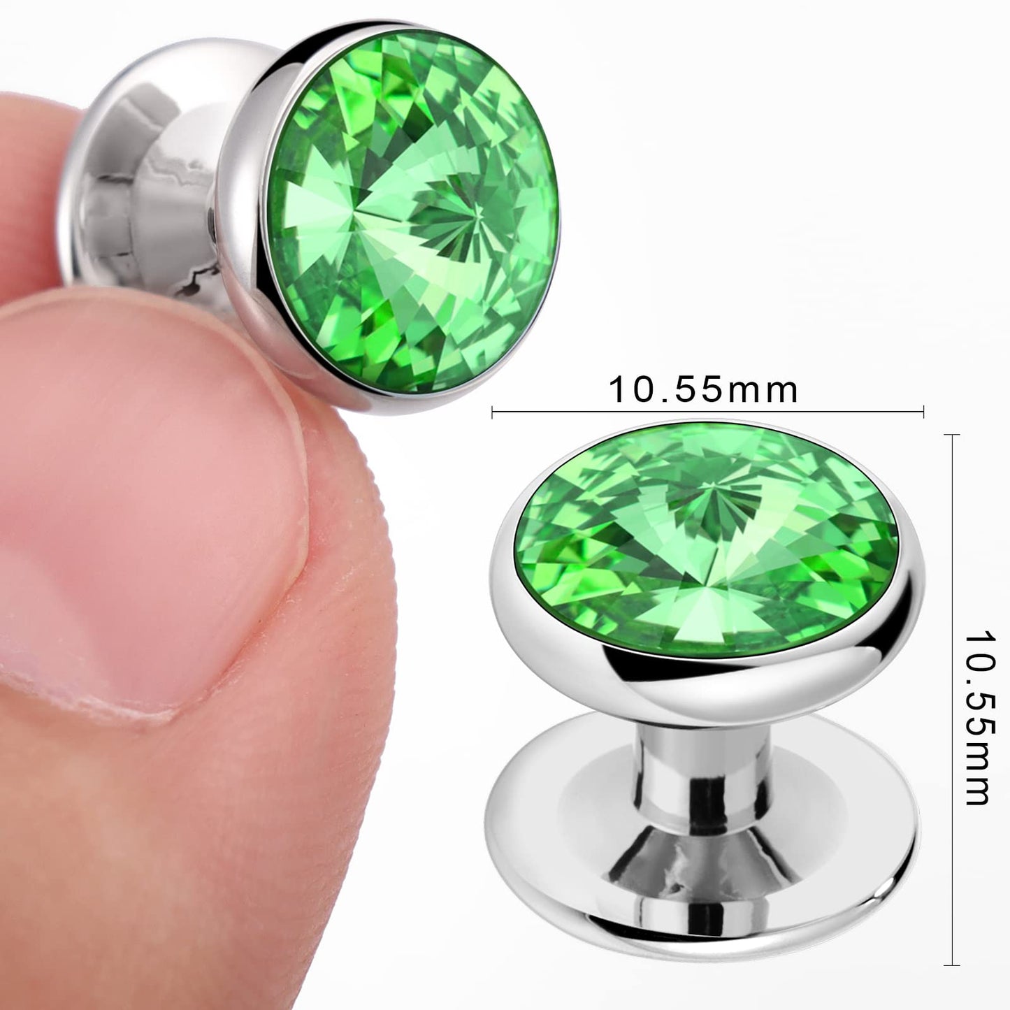 Crystal Shirt Studs for Men's Tuxedo Shirt