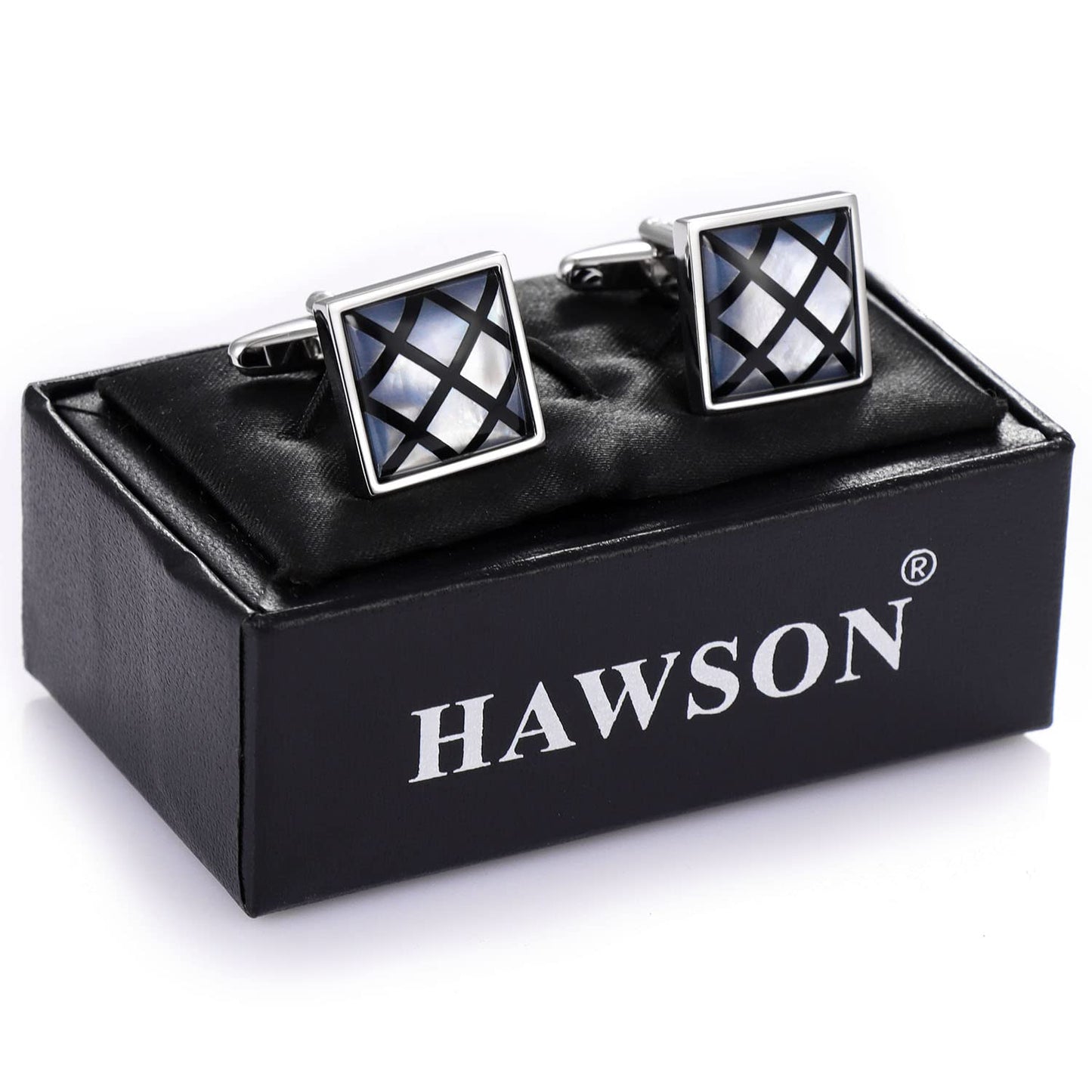 Handmade Classic Mother of Pearl Silver Cuff Links