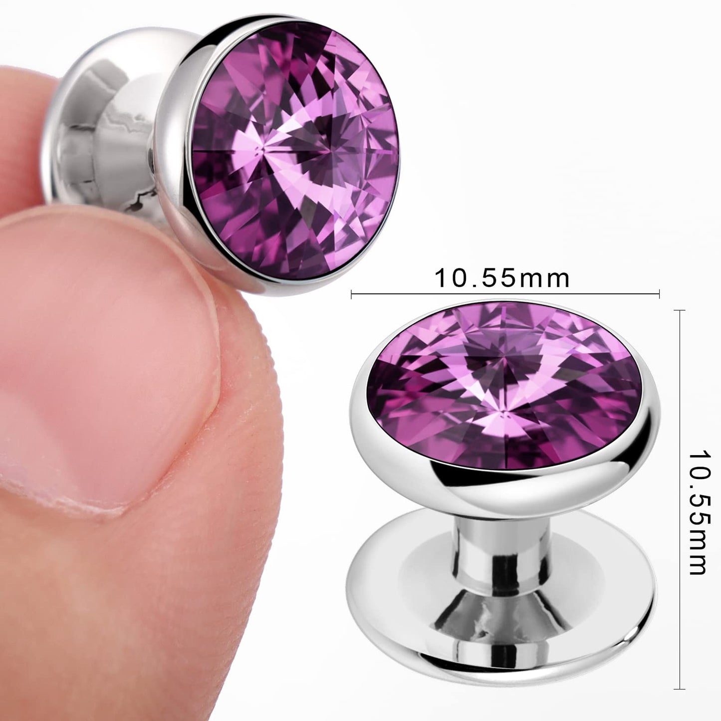 Crystal Shirt Studs for Men's Tuxedo Shirt