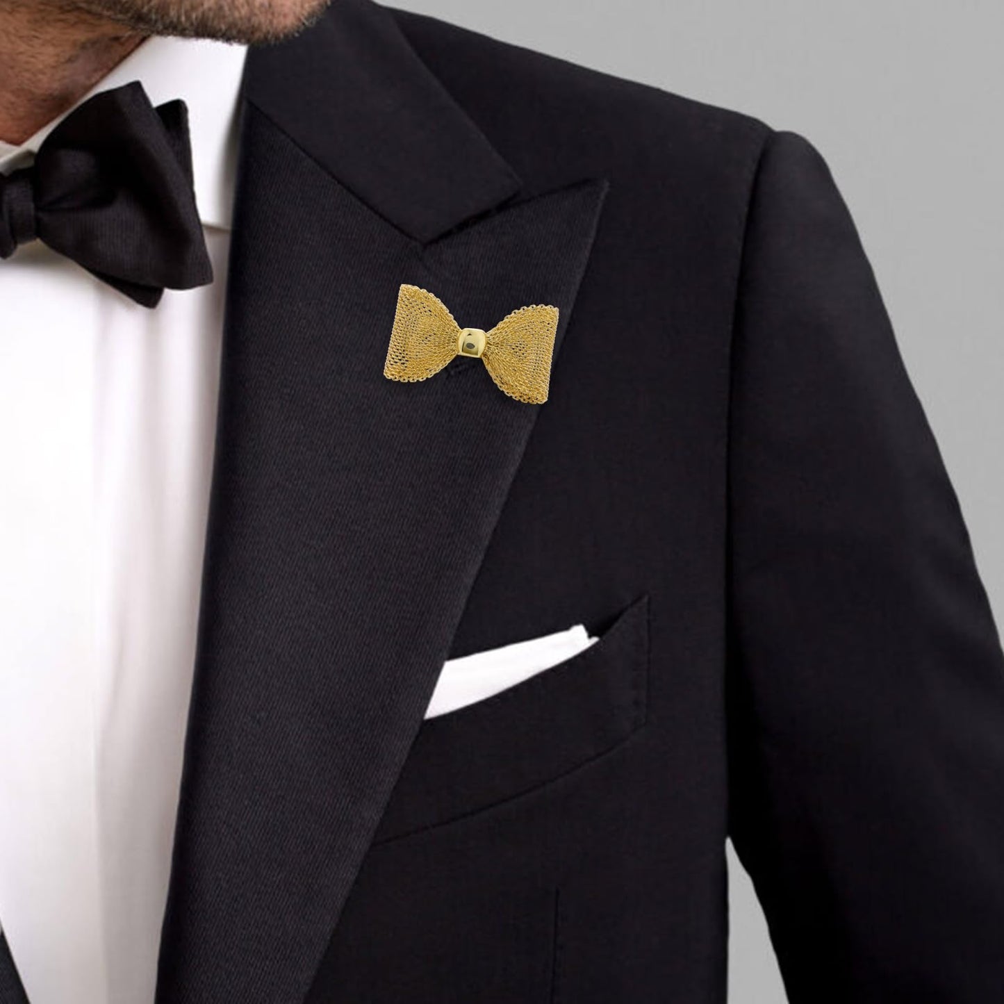 18K Gold Tone lapel Pins Brooch for Men Suit