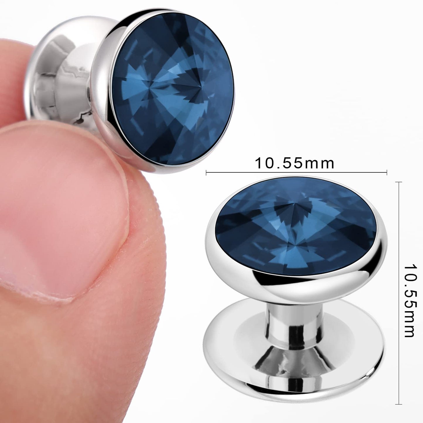 Crystal Shirt Studs for Men's Tuxedo Shirt