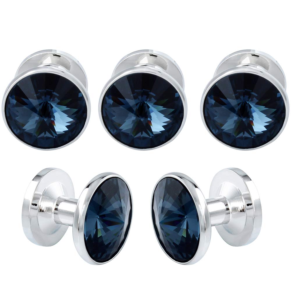 Cufflinks for Men with 4/6 pcs Shirt Studs Set, Gift Box Packed
