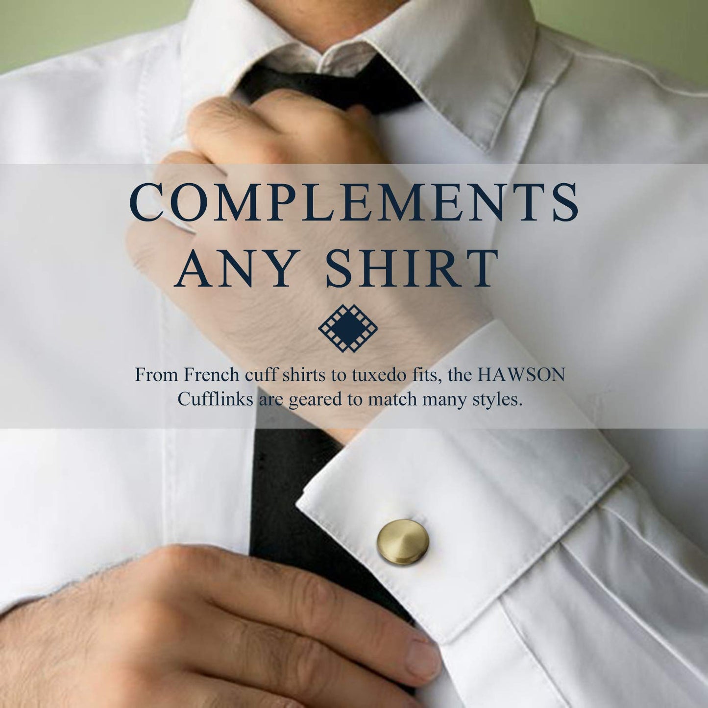 Men’s Cufflinks and Tuxedo Studs Set with Gift Box