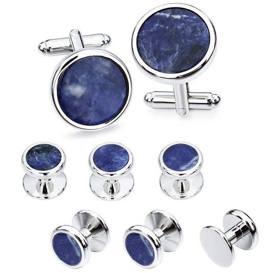 Fashion Mother-of-Pearl Tuxedo Shirt Button and Cufflink Set
