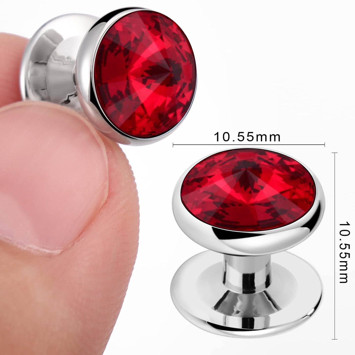 Crystal Shirt Studs for Men's Tuxedo Shirt