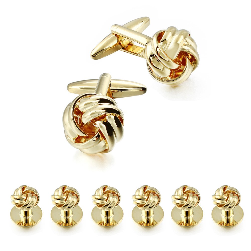 Knot Cufflinks and Shirt Studs for Men