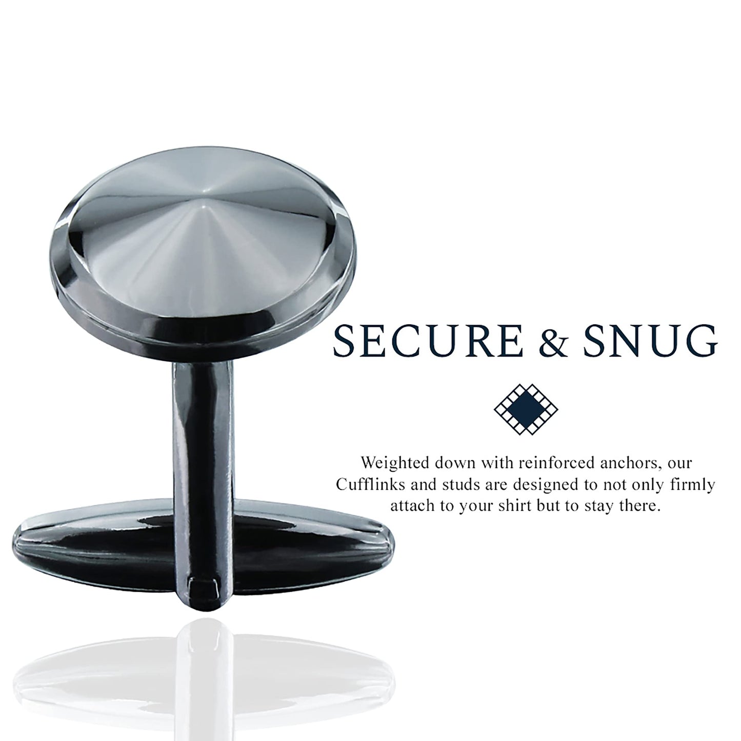 Men’s Cufflinks and Tuxedo Studs Set with Gift Box