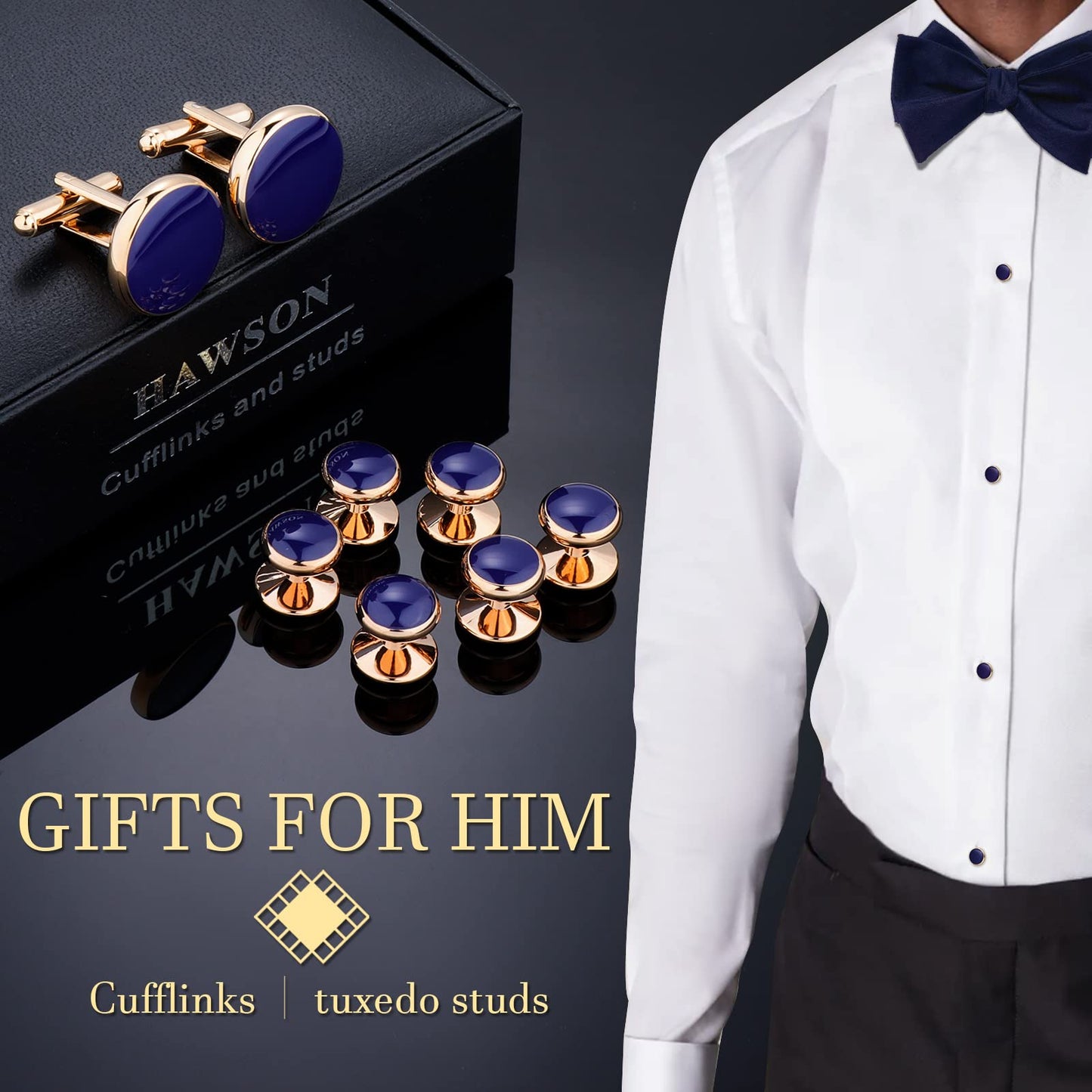 Men’s Cufflinks and Tuxedo Studs Set