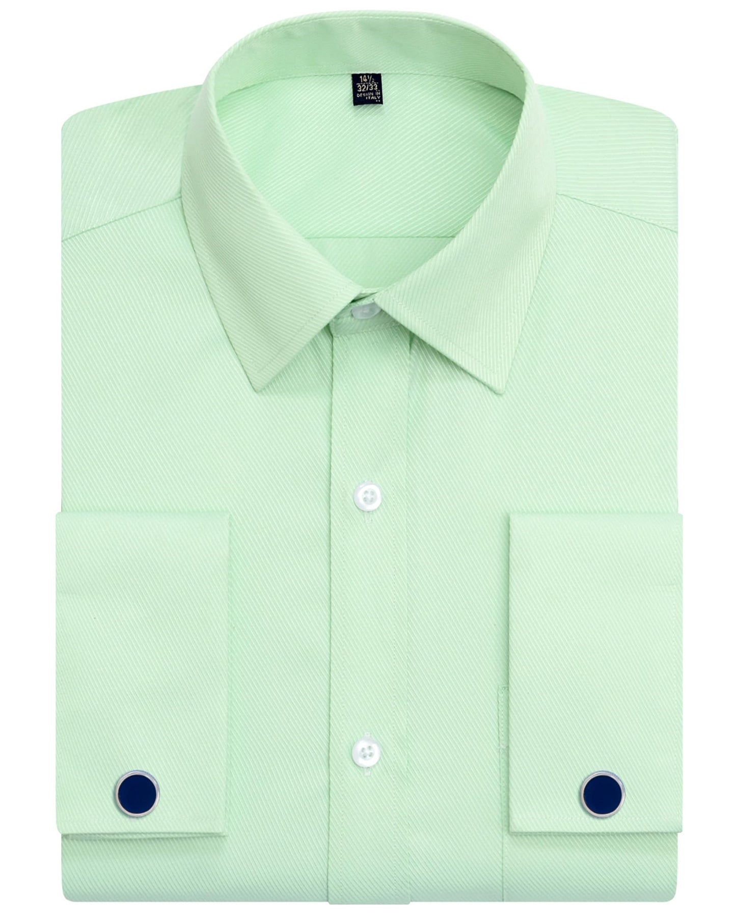 Alimens & Gentle French Cuff Regular Fit Dress Shirts (Cufflink Included)