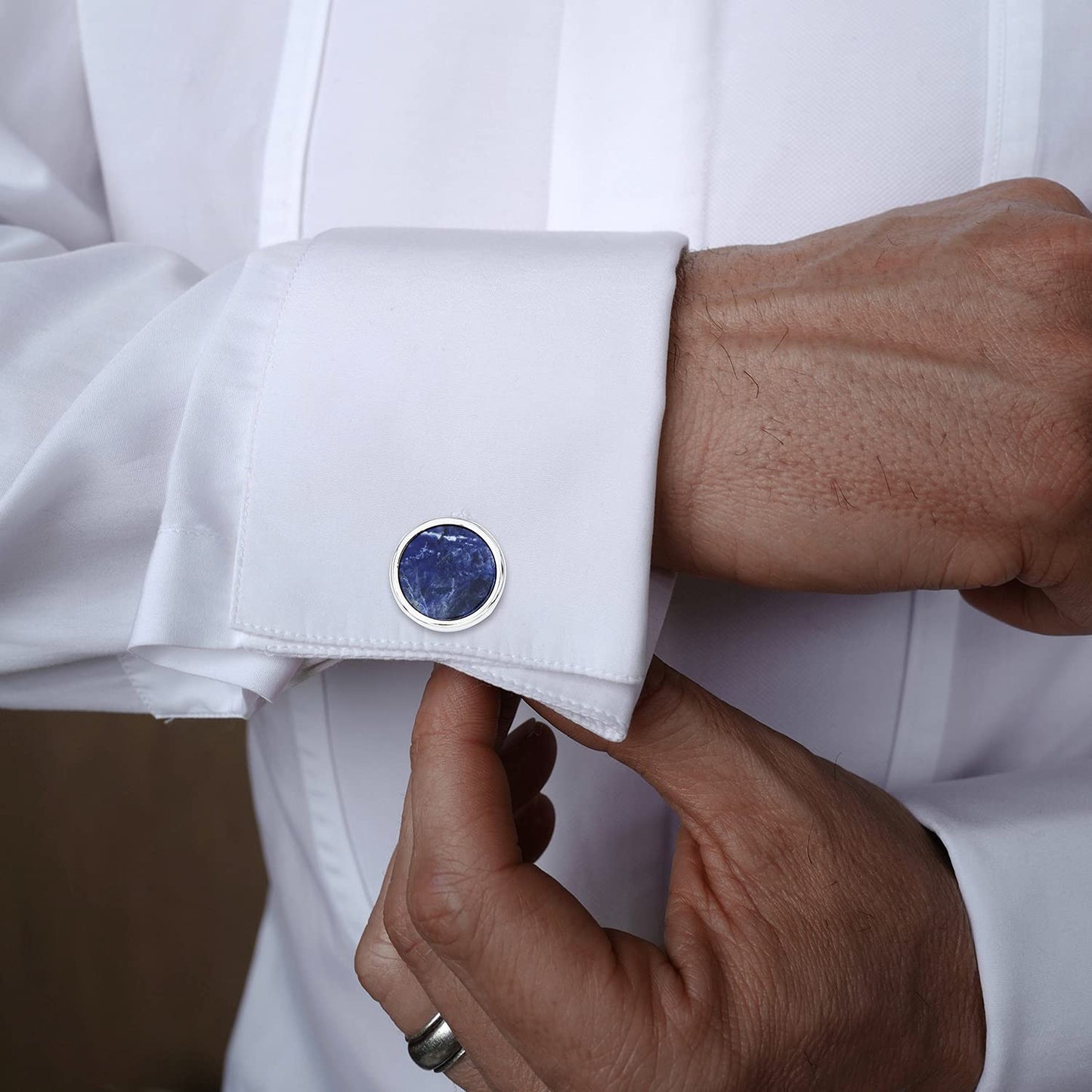 Fashion Mother-of-Pearl Tuxedo Shirt Button and Cufflink Set