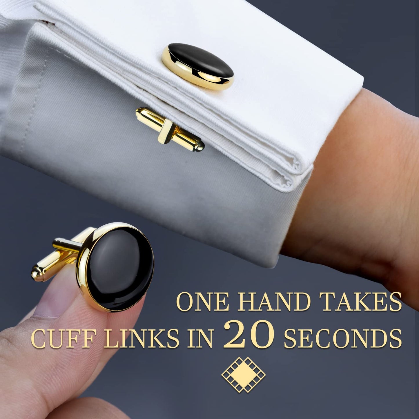 Men’s Cufflinks and Tuxedo Studs Set