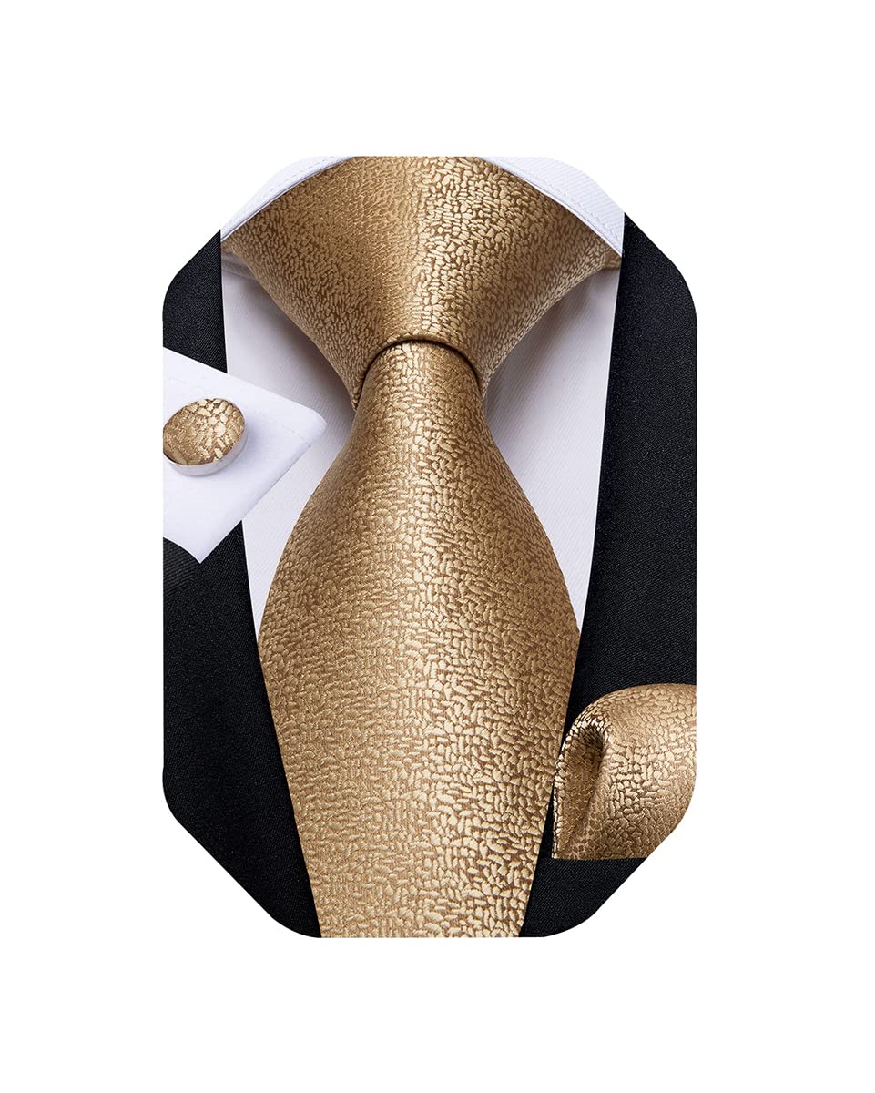 Mens Solid Color Tie and Pocket Square Set Woven Silk Plain Necktie & Handkerchief for Men Wedding Party Formal
