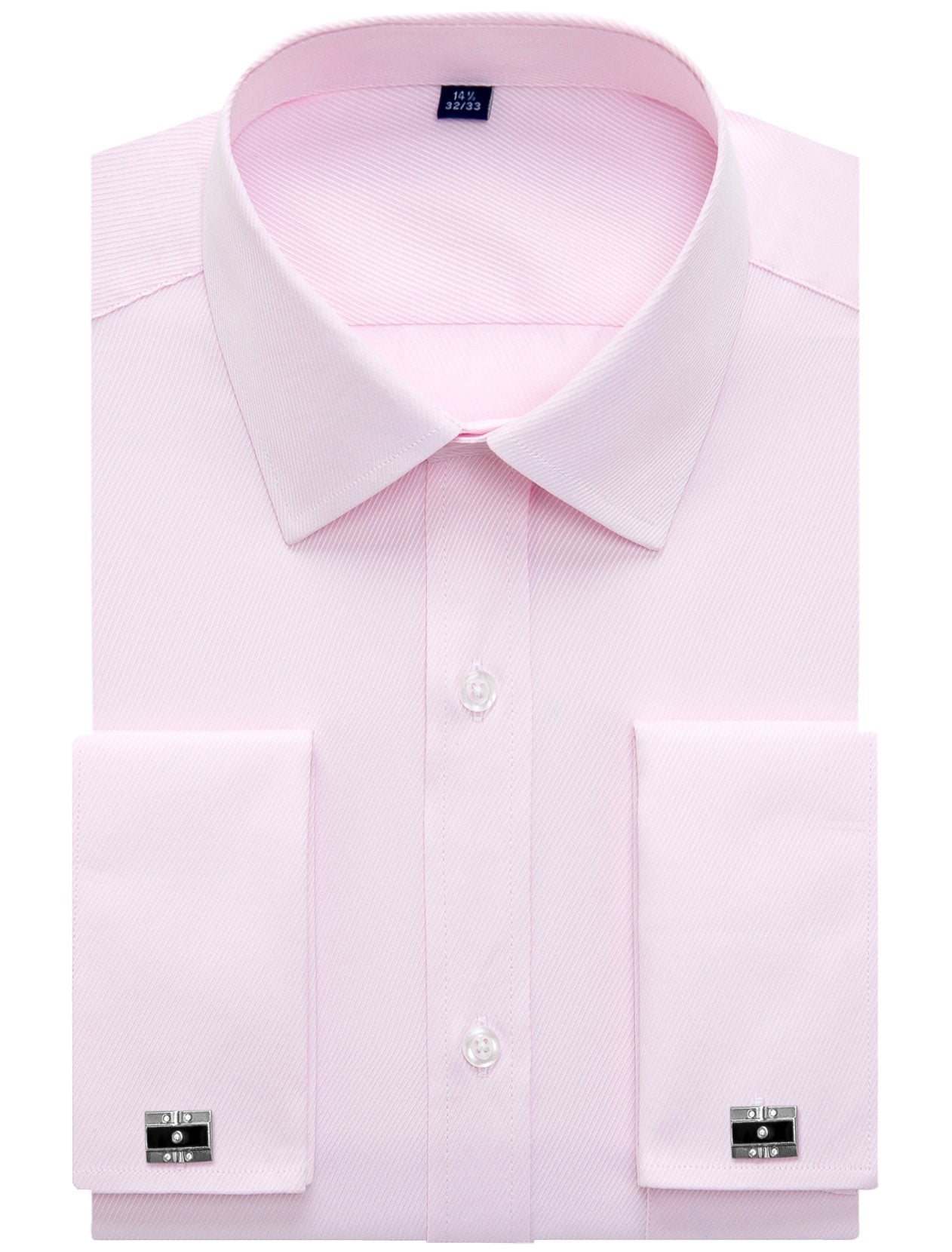 Alimens & Gentle French Cuff Regular Fit Dress Shirts (Cufflink Included)