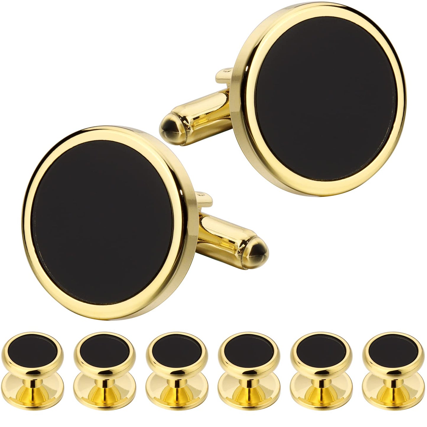 Fashion Mother-of-Pearl Tuxedo Shirt Button and Cufflink Set