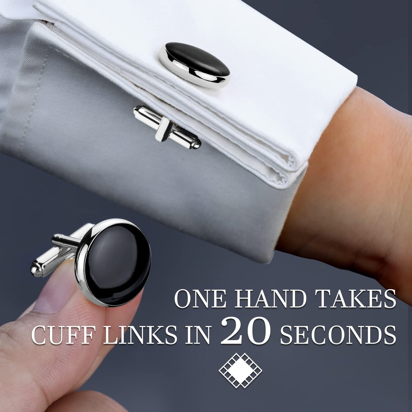 Men’s Cufflinks and Tuxedo Studs Set