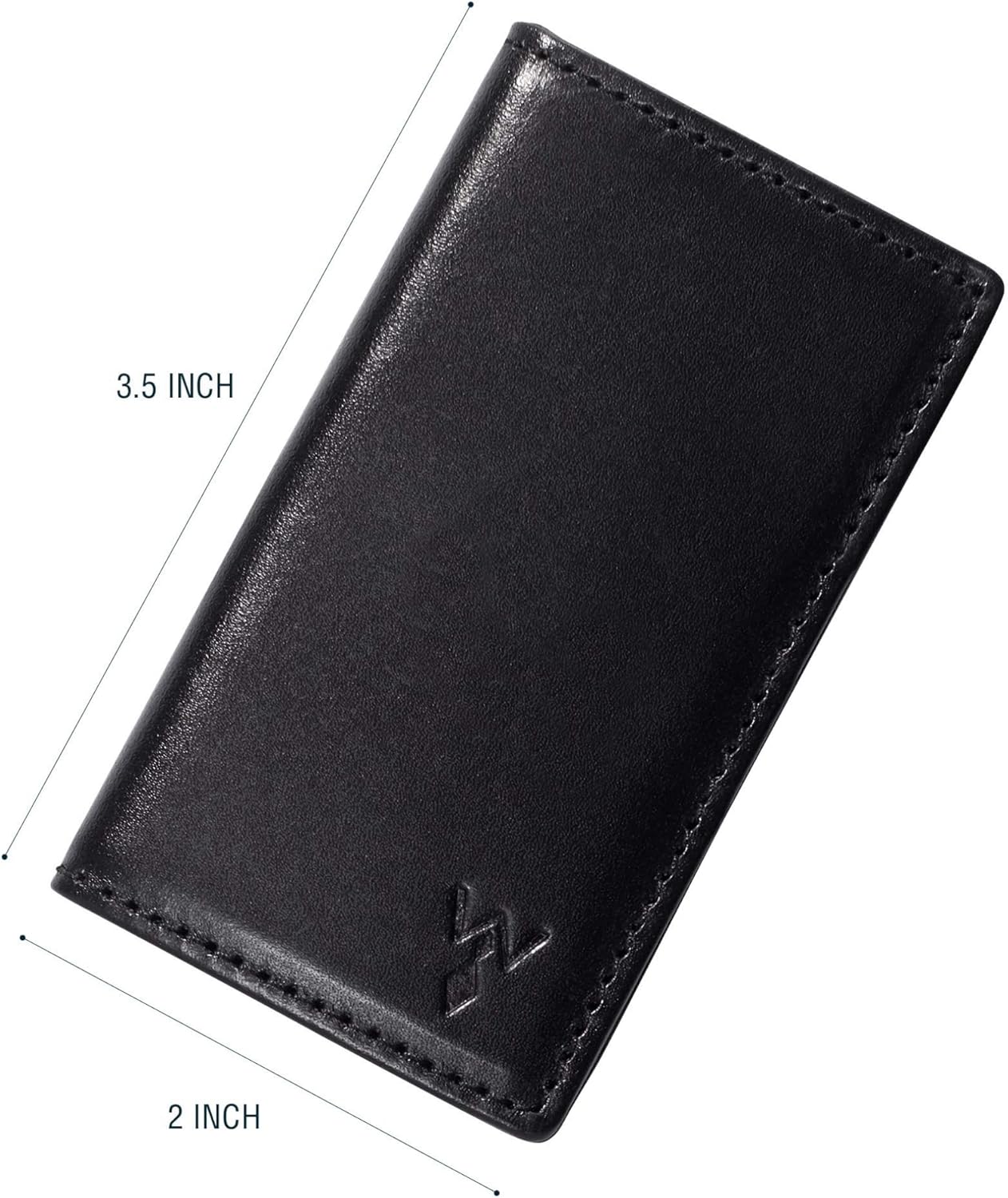 Würkin Stiffs Assorted Power Stays Magnet Collar Stay Travel Set | Black Leather Wallet Case | Slim Tie Bar Clip Set | Set of 3 1.65" Brushed Finish Tie Clips | As Seen on Shark Tank