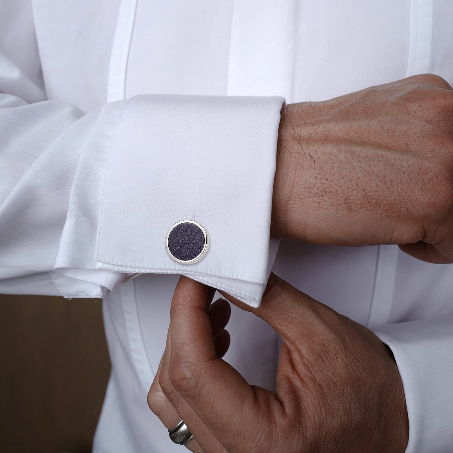 Fashion Mother-of-Pearl Tuxedo Shirt Button and Cufflink Set