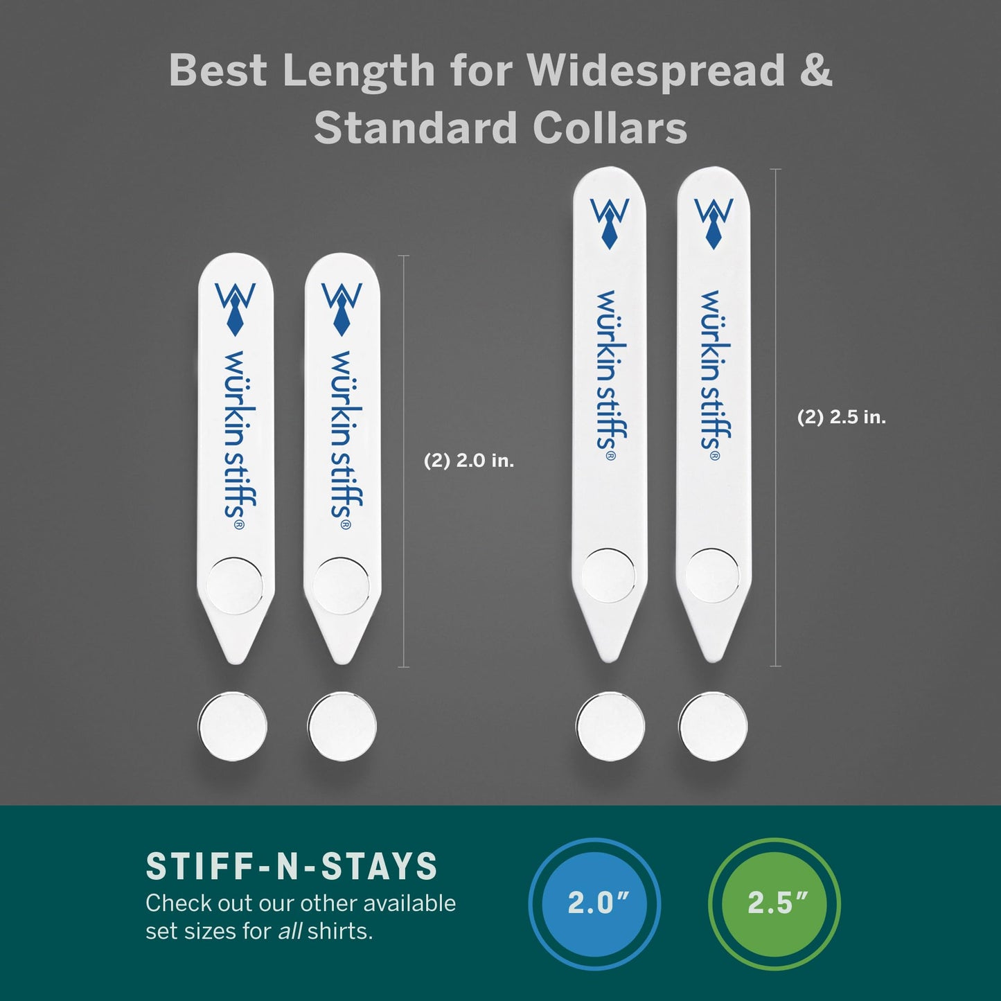 Würkin Stiffs Plastic Magnetic Collar Stays As Seen on Shark Tank | Stiff-N-Stays Collar Inserts