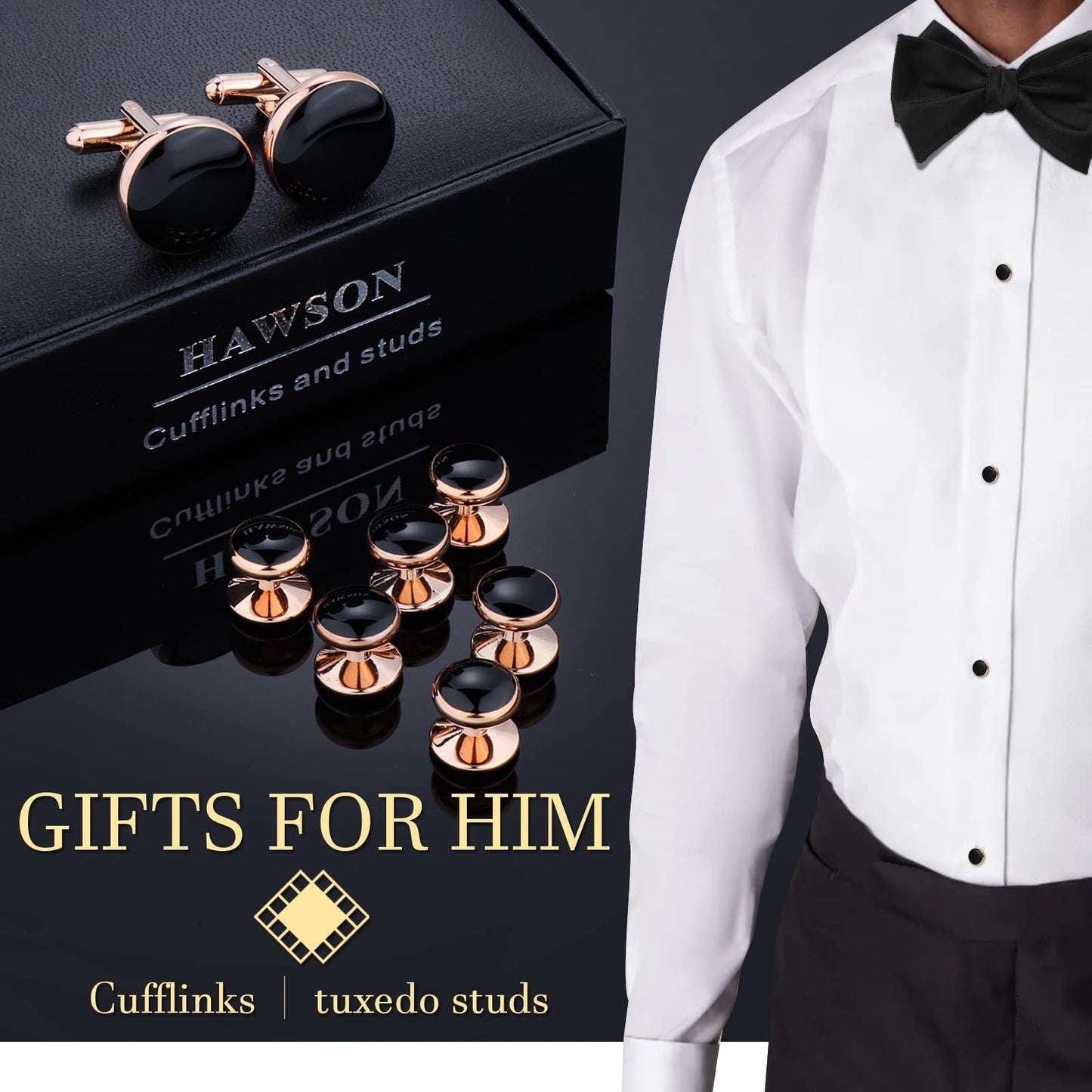 Men’s Cufflinks and Tuxedo Studs Set