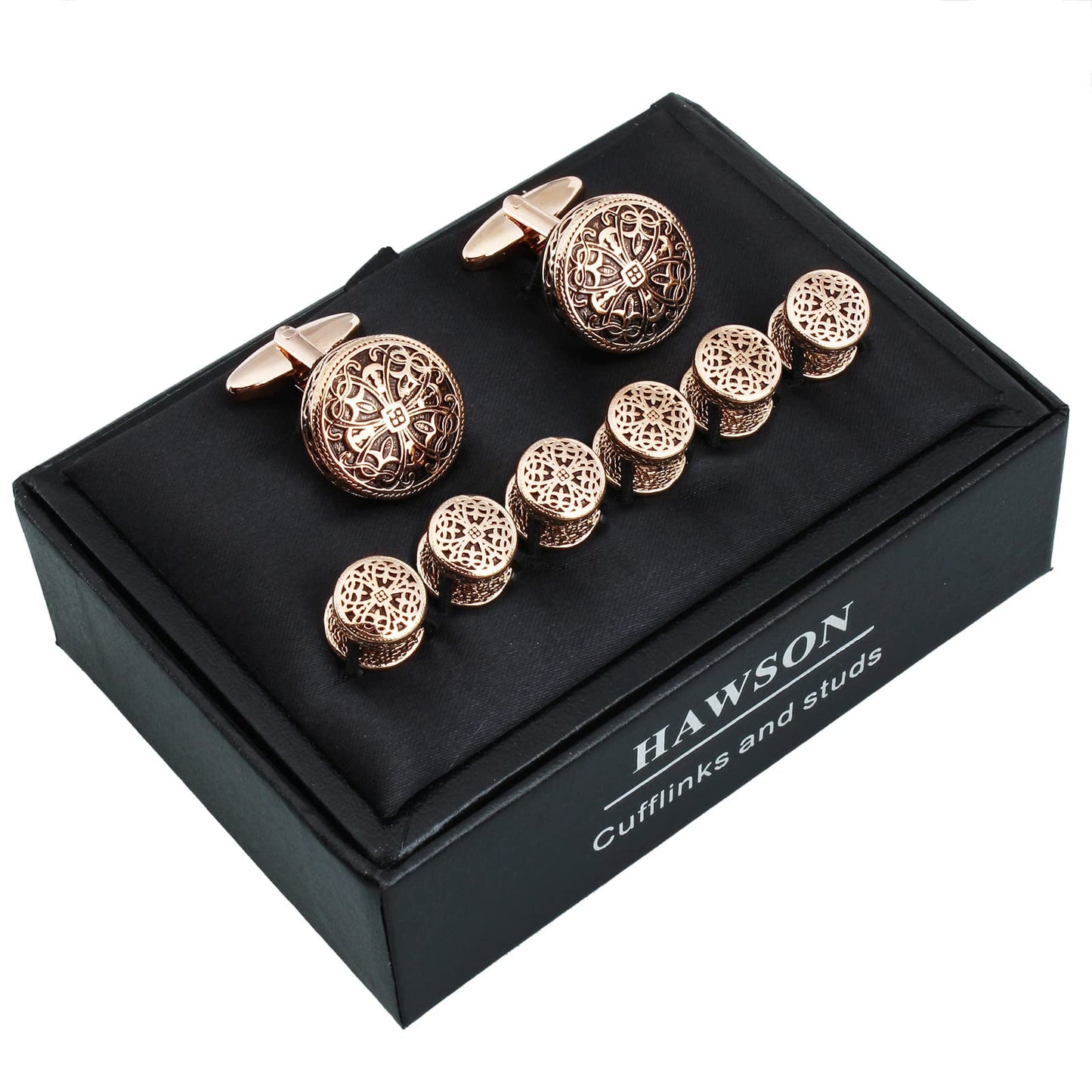 Gold Cufflinks and Tuxedo Studs for Men