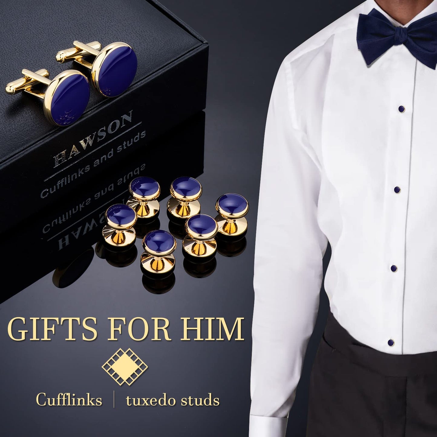 Men’s Cufflinks and Tuxedo Studs Set