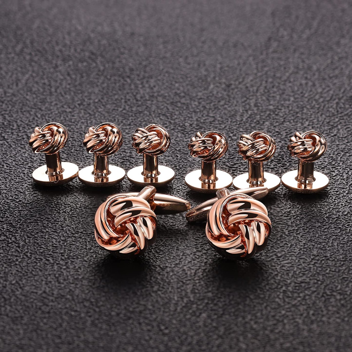 Knot Cufflinks and Shirt Studs for Men