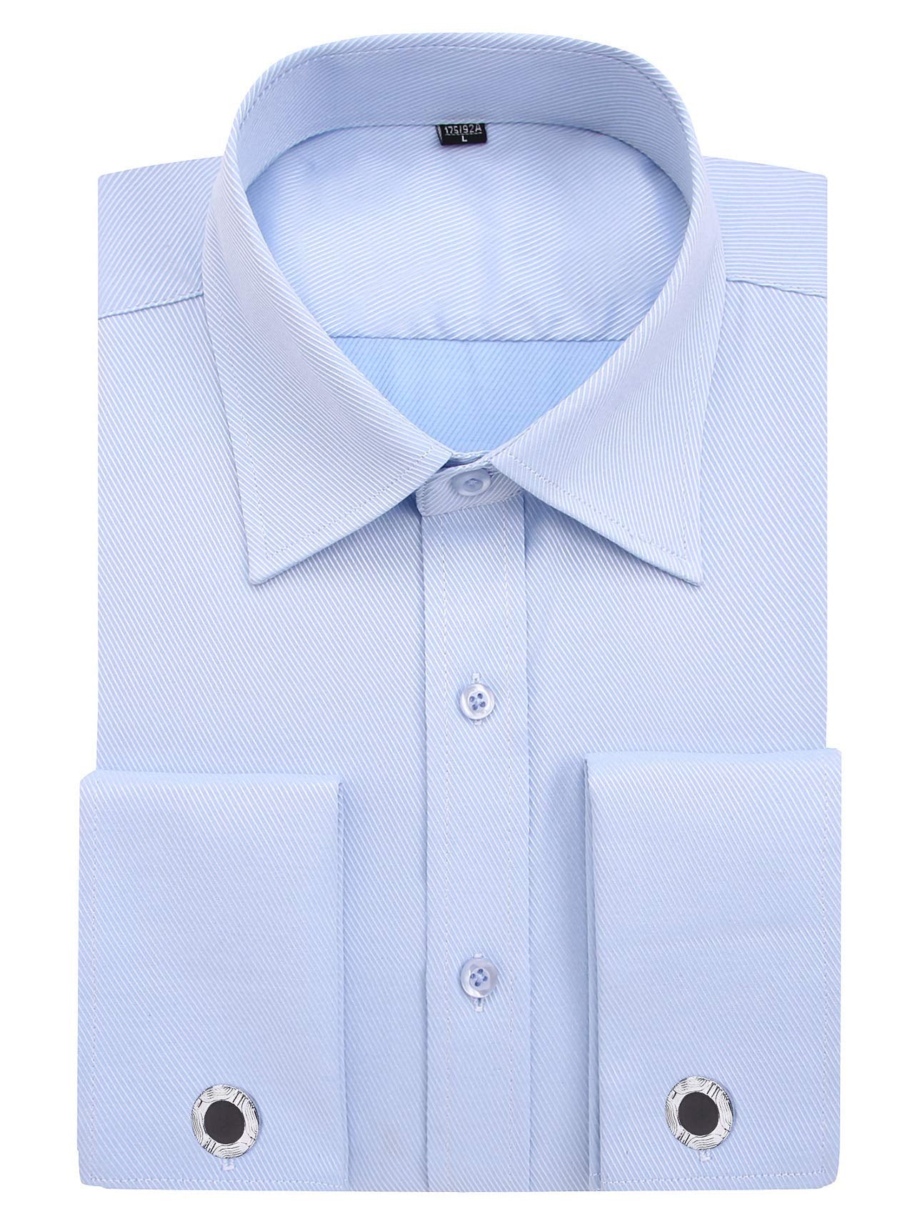 Alimens & Gentle French Cuff Regular Fit Dress Shirts (Cufflink Included)