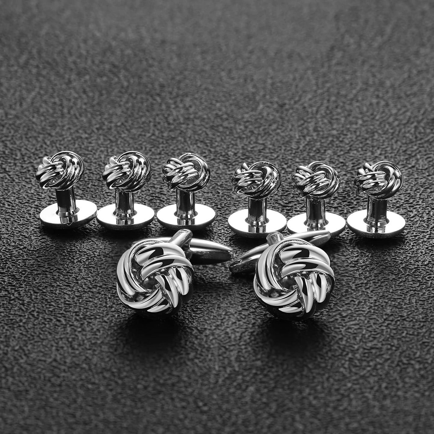 Knot Cufflinks and Shirt Studs for Men
