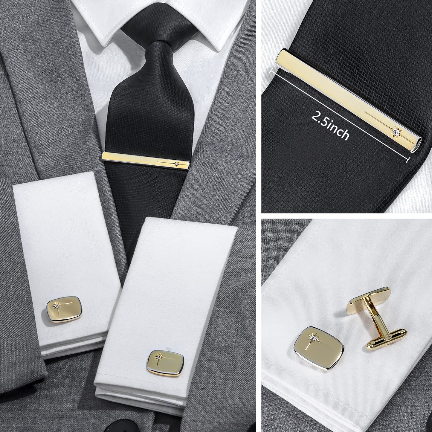 1.5/2inch Tie Clip for Men, Novelty Tie Clip