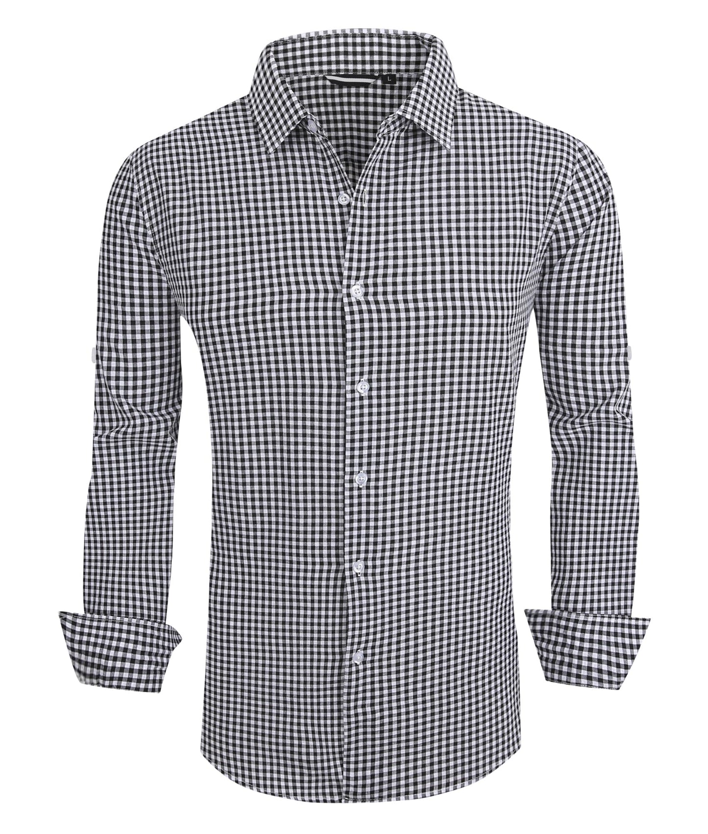 Alex Vando Mens Seersucker Dress Shirts Striped Business Casual Cotton Shirts for Men