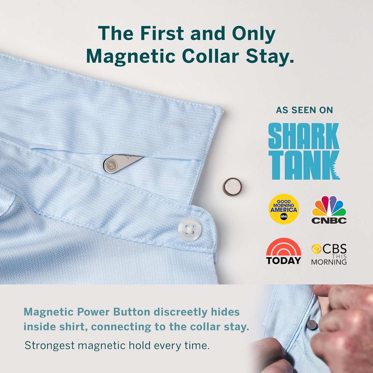 2.0-inch and 2.5-inch Power Stays Magnetic Collar Stays by Würkin Stiffs | 1 Pair of Each Size | Includes (2) 2.0” Power Stays and (2) 2.5” Power Stays with Storage Case | As Seen on Shark Tank