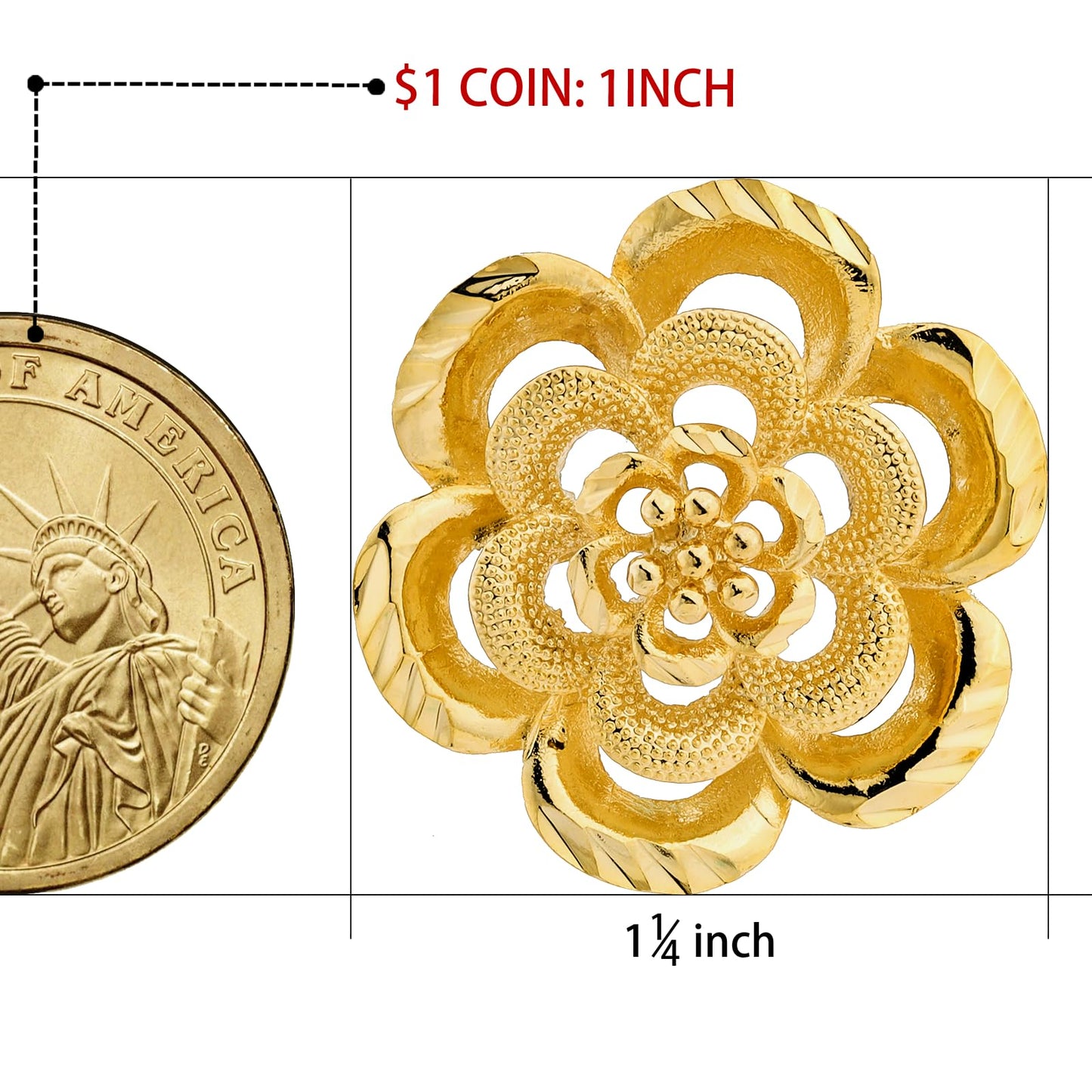 18K Gold Tone lapel Pins Brooch for Men Suit