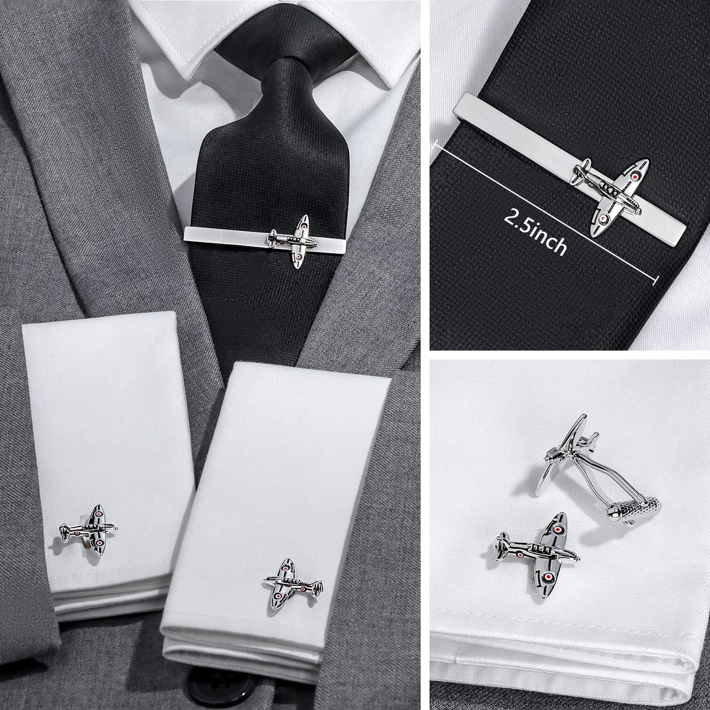 1.5/2inch Tie Clip for Men, Novelty Tie Clip