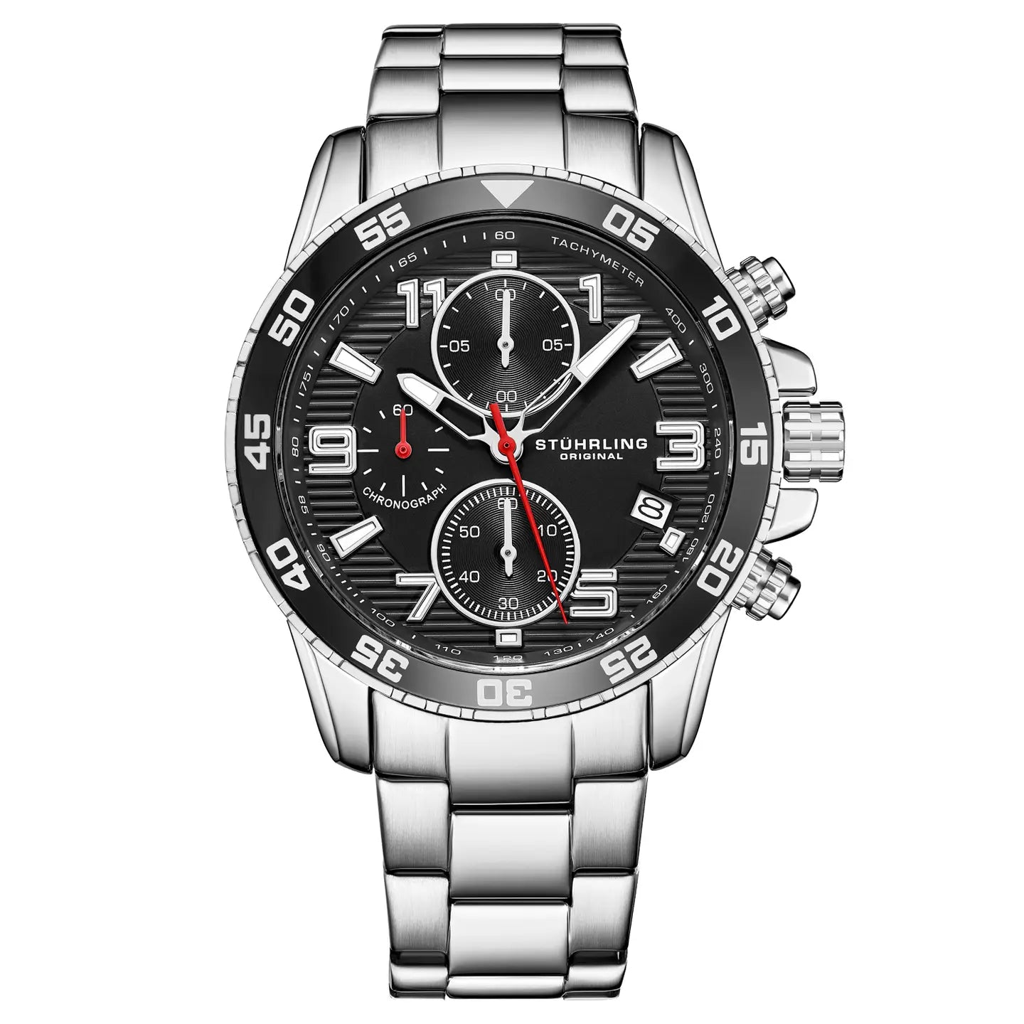 Stuhrling Concorso Quartz 40mm Chronograph with Tachymeter