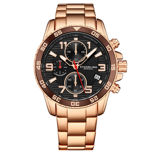 Stuhrling Concorso Quartz 40mm Chronograph with Tachymeter